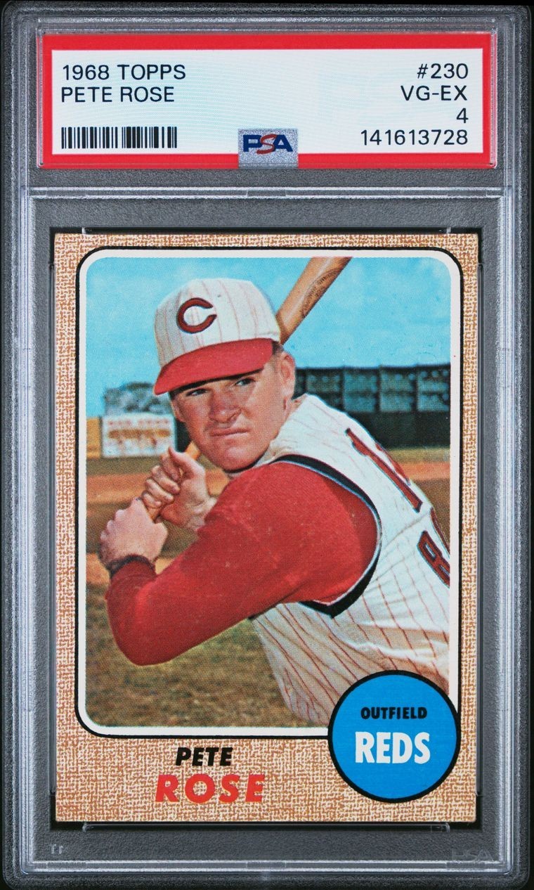 1968 Topps #230 Pete Rose PSA 4 VG-EX