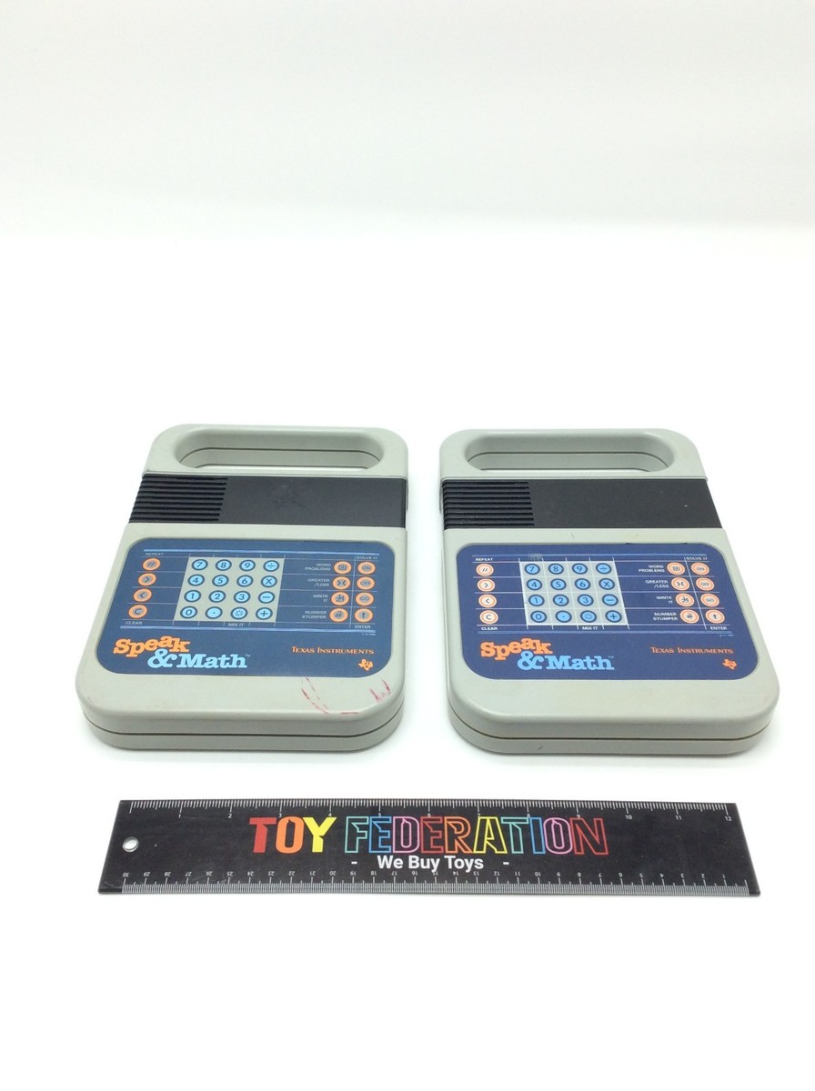 Texas Instruments SPEAK & MATH Electronic Learning Toy Lot Of 2 