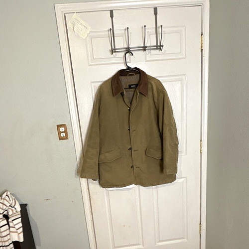 Hugo Boss, BOSS HUGO BOSS Men's Brown Cotton Canvas Button Vintage Collar Chore Jacket 48