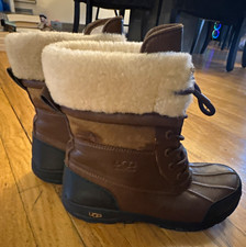 UGG Waterproof Sheepskin Lined Lace Up Mid-Ca...