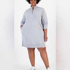 ID Ideology Plus Size Fleece 1/4-Zip athletic Dress gray size 3X