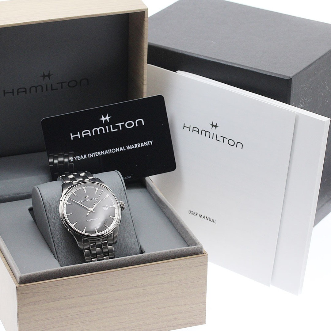 Hamilton Jazzmaster Date Men's Watch SS Black Dial Used From Japan image 2