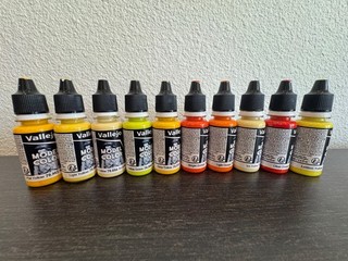 Vallejo Model Color New Formula Miniature Paint Yellows Oranges