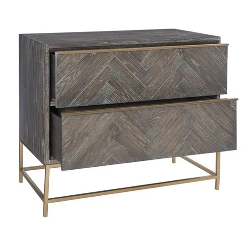 Uttermost Armistead MDF Wood and Steel Drawer Chest in Dark Walnut - Picture 3 of 9