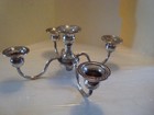 Antique 5 arm weighted sterling silver 11 0z. candle holder — photo 1