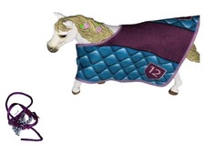 Schleich Horse Club Pferd weiß mit Decke Halfter Blumen im Haar