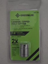 645-7/8 Quick-Change Carbide-Tipped Hole Cutter, 7/8" Stainless Steel Metal C...