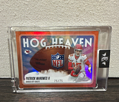 Panini 2025 Absolute Football Hog Heaven Patrick Mahomes II HH-PMS Orange /75