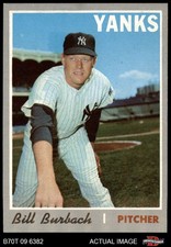 1970 Topps #167 Bill Burbach Yankees 7.5 - NM+
