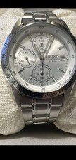 Seiko Chronograph Quartz Watch  White dial 40mm 10 BAR Mens SBTQ039