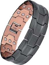 Copper Bracelet for Men 3X Strength,Magnetic Therapy Bracelet Copper Jewelry wit