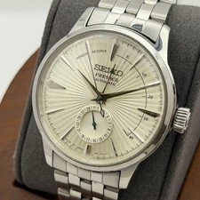 Seiko Automatic Presage SARY129 Watch 43mm White Wrist 17cm Rare