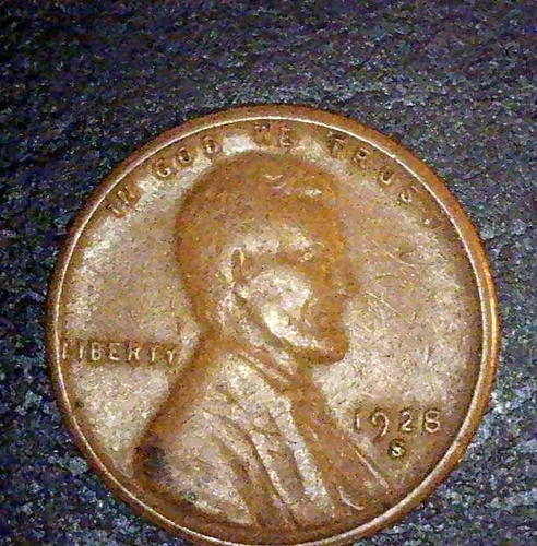 1928-S Lincoln Wheat Cent Penny Large S
