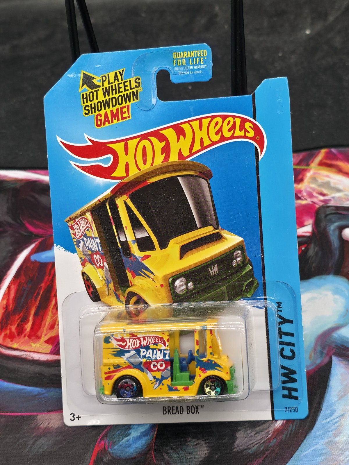2014 Hot Wheels #7 HW City-HW City Works BREAD BOX Yellow w/Mutil-Color 5Sp B95