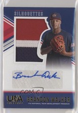 2018 USA Baseball Stars & Stripes Jerseys Prime 12/15 Brandon Walker Auto a8r