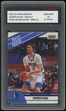 Cooper Flagg 2025 Panini Instant Retro Rated Rookie Card Mavericks 1st Graded 10