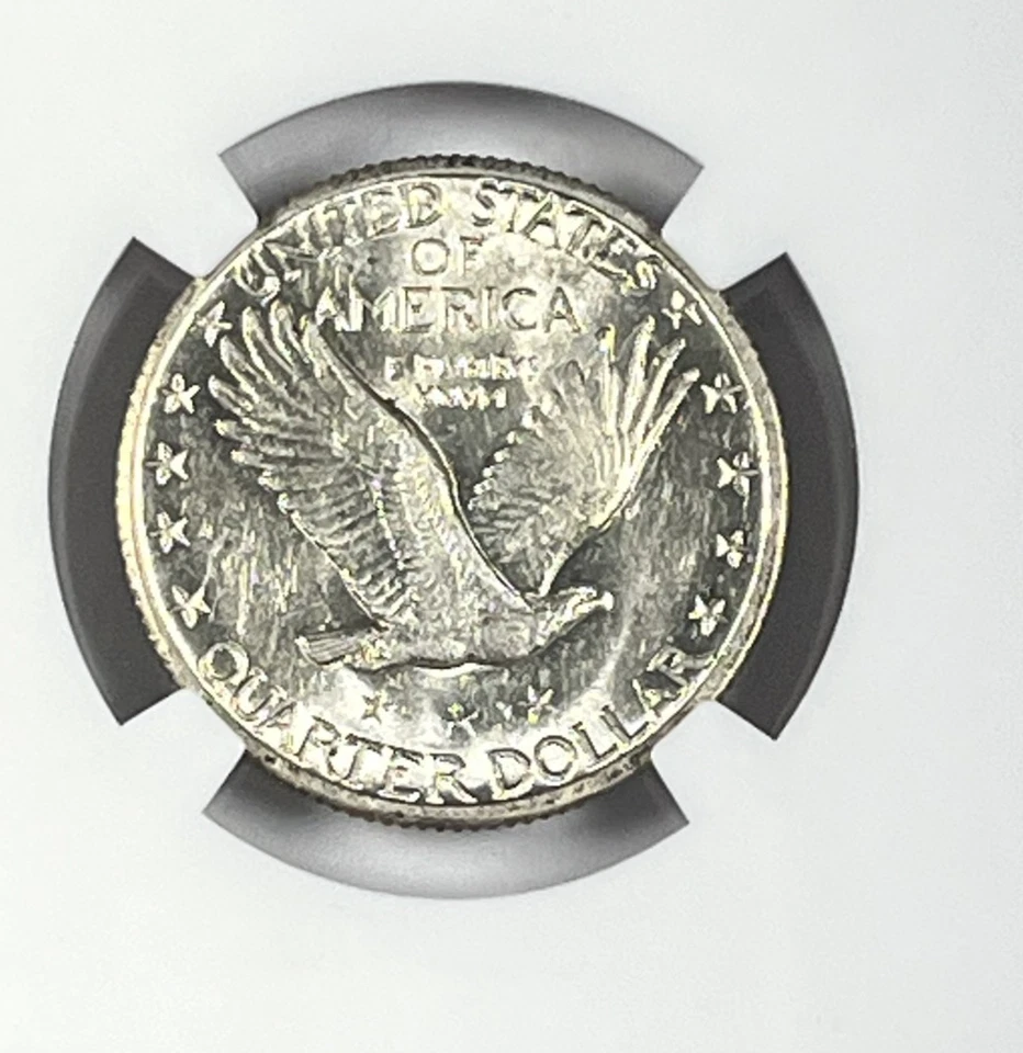 1917-S Type 1 Standing Liberty Quarter : NGC AU58FH  FULL HEAD - Image 4 of 4