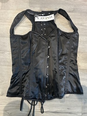 New Daisy Corsets Lavish Black Satin Full BackSweetheart Corset