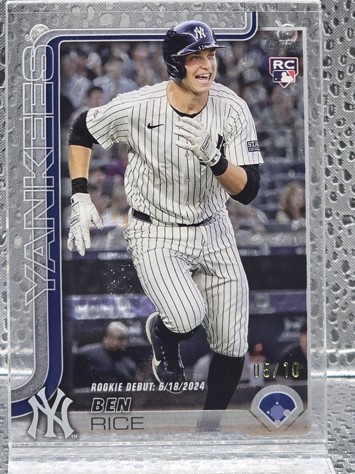 2025 Topps Update #US25 Ben Rice Rookie Debut SSP Clear Acetate #03/10