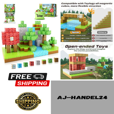 Toylogy Magnetische Bausteine - Build Mine Magnete Welt Edition, Magnetisches...