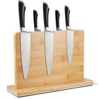Messerhalter Magnetisch Holz Messerblock aus Bambus Magnethalter Messerständer