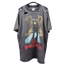 Vintage 90 Kanye West College Dropout Bear Faded Torn Defect T Shirt Reprint XL