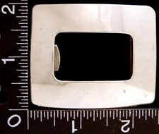 LL14120 VINTAGE ***SQUARE CUT-OUT DESIGN*** SILVERTONE FASHION BELT BUCKLE