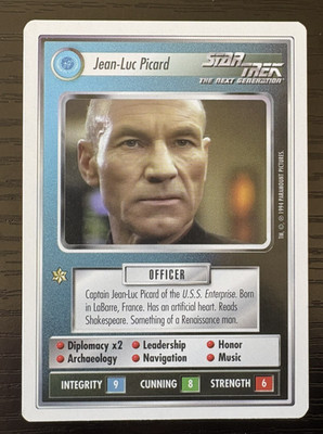 1995 Star Trek CCG Jean-Luc Picard Premiere Unlimited Decipher Set WB NM/Mint