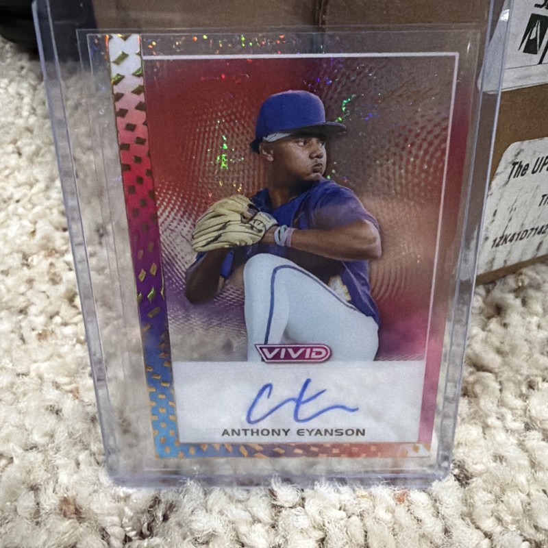 Anthony Eyanson 2026 Leaf Vivid Baseball Clear Parallel Rookie Auto 1/1!