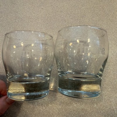 2 Di Amore Primero Classico Clear Tumbler Rock Liqueur Drinking Glass White Etch
