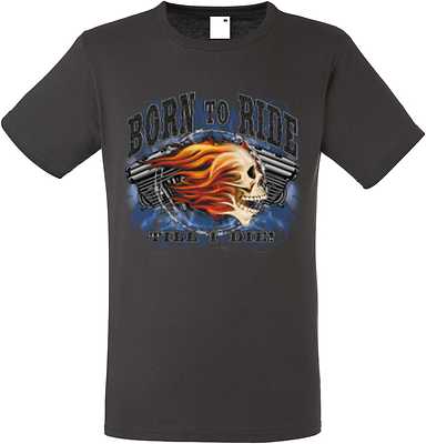 T Shirt Graphiteton  V Twin Biker Chopper&Oldschoolmotiv Modell Born to Ride