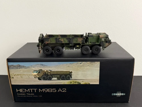 OSHKOSH HEMTT M985 A2 Camo Cargo Truck - Collectors Diecast Model 1/50