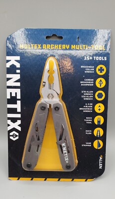 Outil Multifonction Allen Knetix Multex Pour Tir à L'Arc - 15+ Outils - Gris