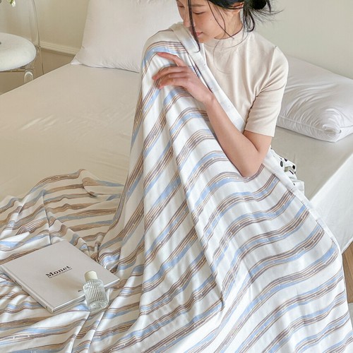 Travel Blanket Summer Quilt Bed Cover Flat Sheet Pure Bamboo Fiber Cool Towel - Picture 20 of 84