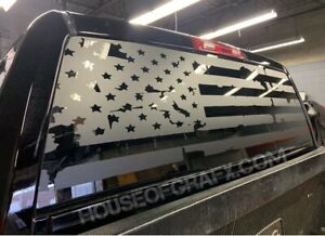 Distressed Ripped American Flag Rear Back Window vinyl decal Fit Jeep Gladiator | eBay