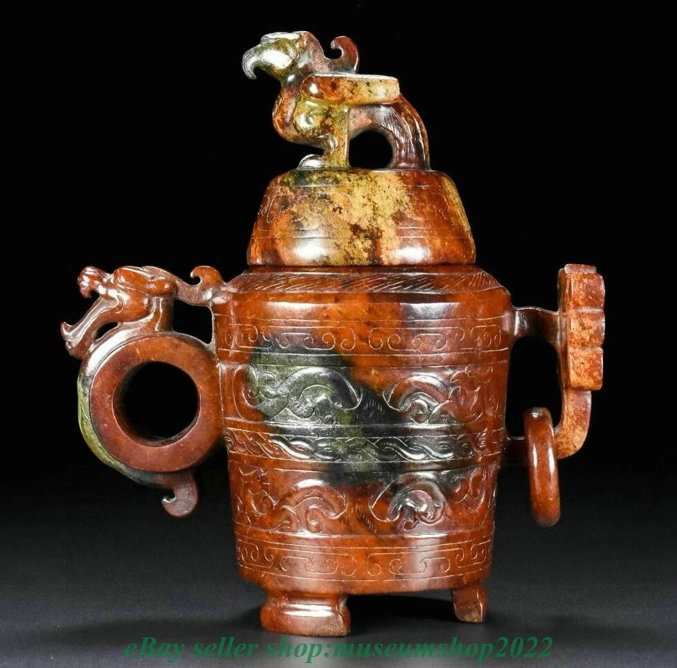 古董原始玉石古董中国香炉| eBay
