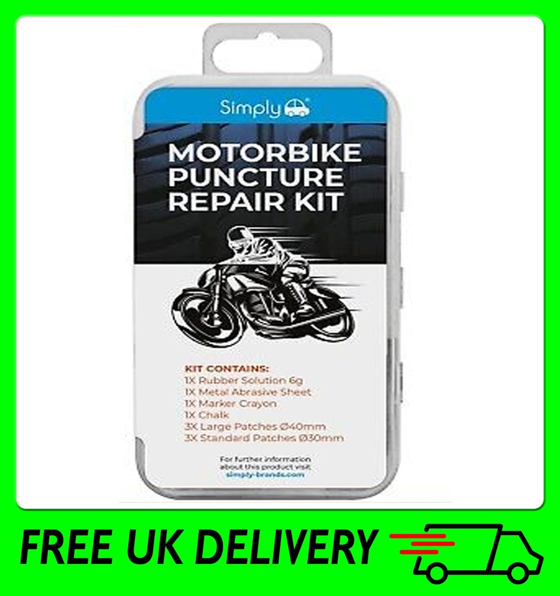 Motorbike Inner Tube Puncture Repair Kit [MPRK1] Patches Glue