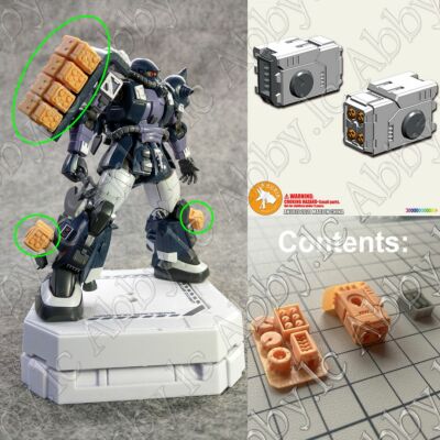  1PCs 3D-Print Detail Missile Launcher Clip Add-on for MG 1/100 Zaku 2 Heavyarms