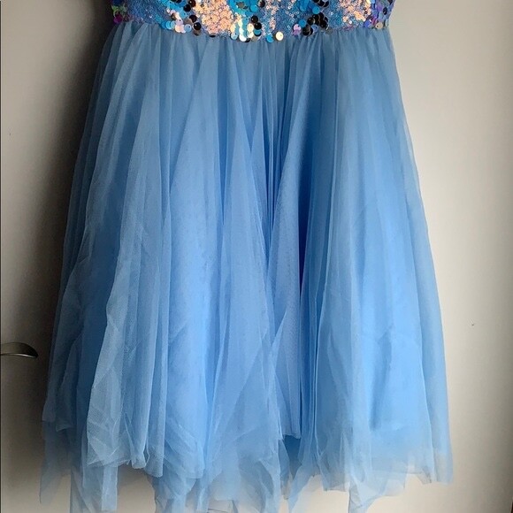 justice blue dress Honey Couture JUSTICE Blue Open Back Mermaid Evening Gown Dress (RED TAG FINAL SALE) Blue / M USA
