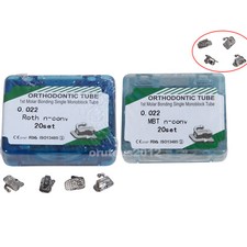 80pc Dental Orthodontic 1st Molar Buccal Tubes Convertible Bonding MBT Roth F4