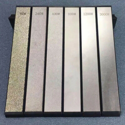 Set of 6 Grit Diamond Stone Knife Sharpener Household Kitchen Sharpening System