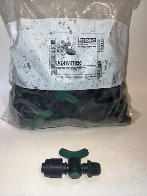 Qty:50 Irritec 1/2'' Perma-Loc Tubing x 1/2'' MPT Adapter Valve Fitting A2-HV6TH50