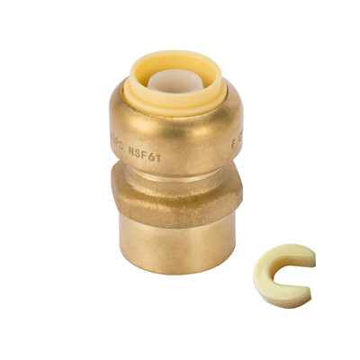 EFIELD (2 to100 Packs) 3/4''Push Fit ×3/4''Female Adapter Brass Fittings Lead Free