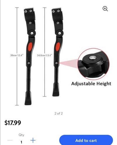 Soporte ajustable negro para bicicleta - Imagen 3 de 4