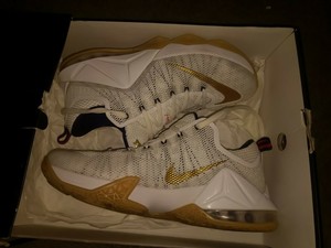 lebron 12 white and gold