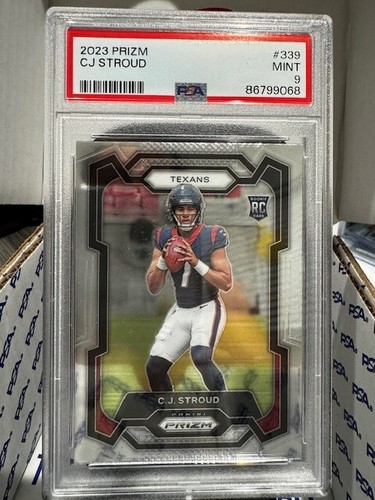 2023 Panini Prizm CJ Stroud Rookie RC PSA 9 NFL Texans #339 - Picture 1 of 2
