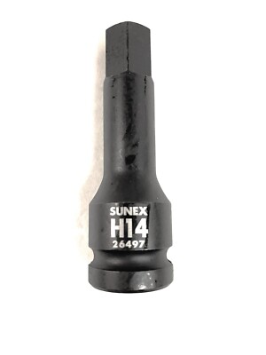 Sunex 26497 14mm - 1/2'' Drive 6 Point Metric Hex Bit Impact Socket MM Tools NEW
