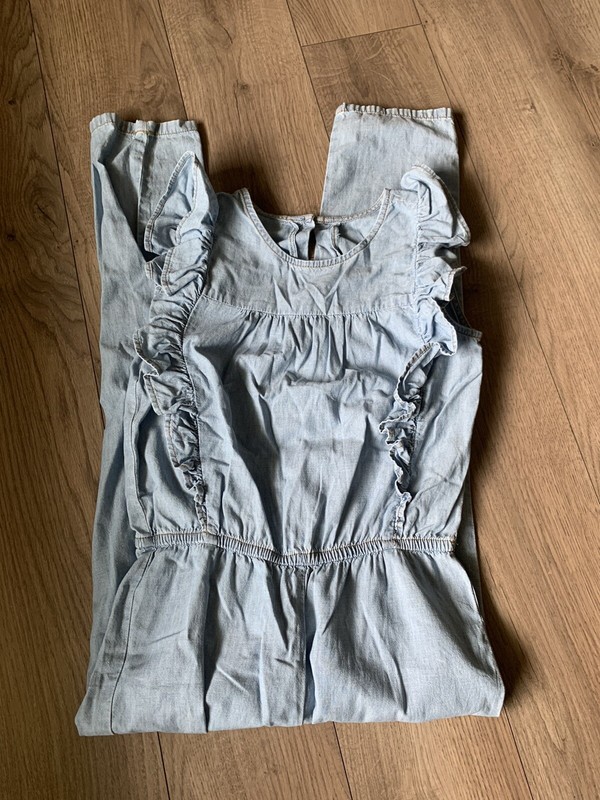 Gymboree Girls Chambray Jumpsuit Sz 10 Cute Great!