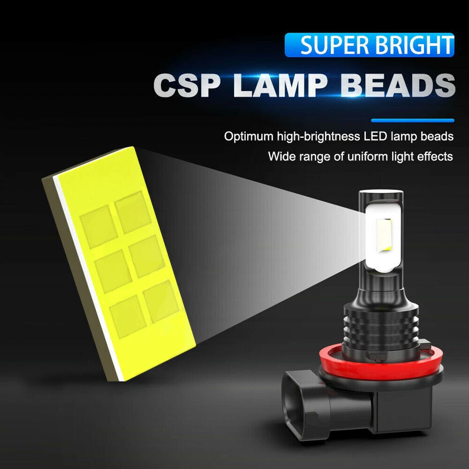 For Oldsmobile Toronado 1994-1996 LED Lights High Low Fog Light Bulbs White - Image 4 of 4