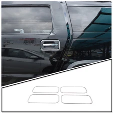 Stainless Steel Silver Door Handle Cover Exterior Trim For Hummer H2 2003-2009